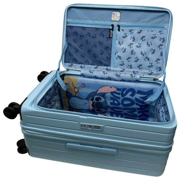 各款 Stitch&甘仔 四輪拉桿行李箱 (雙層防盜拉鏈)