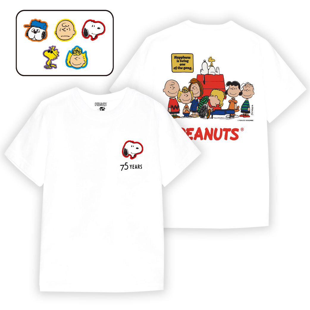 [S75th] Snoopy 75 週年綉花章T裇