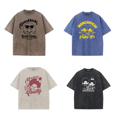 [網上預訂&POS]  各款 Monchhichi 洗水 Tee（LifeLike）